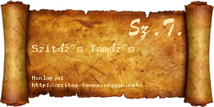 Szitás Tamás névjegykártya